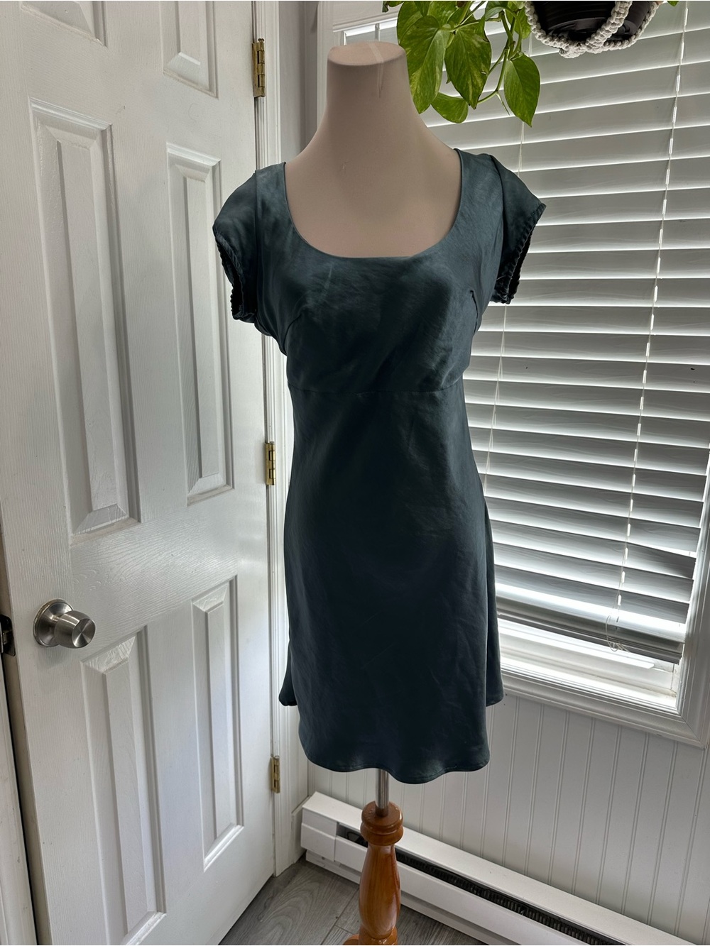 Motel Rocks Teal Scoop Neck Mini Dress